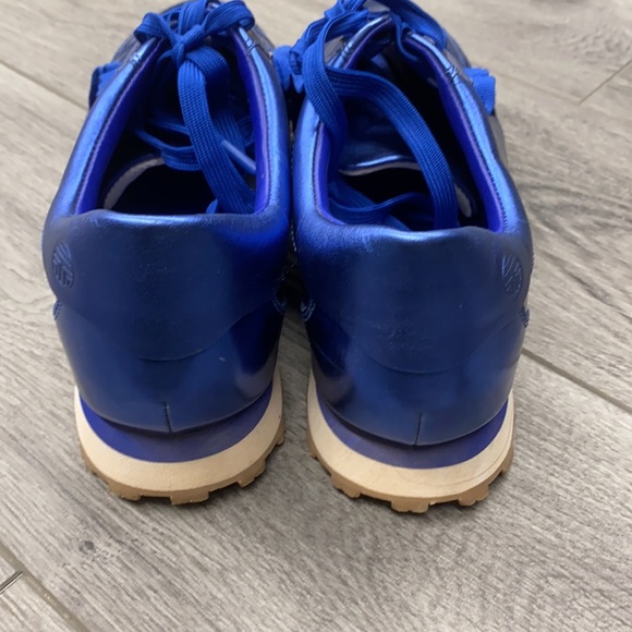 Tory Burch Metallic Blue Sneakers - Picture 2 of 6